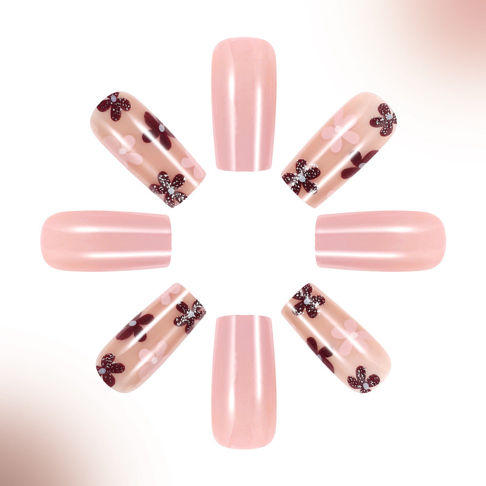 Artistic Floral Gel Nail Set Stornfield