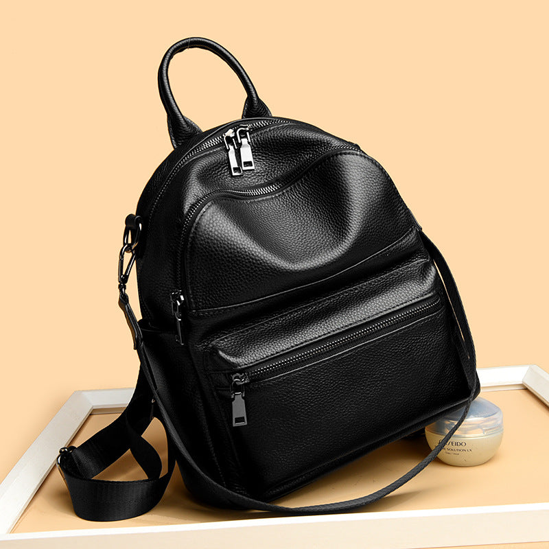 Premium Leather Multi-Pocket Backpack Stornfield