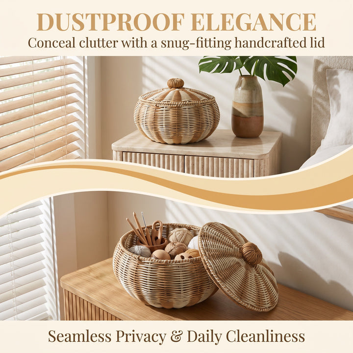 Stylish basket with lid Stornfield