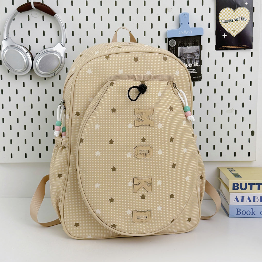 Star-Patterned Casual School Backpack Stornfield