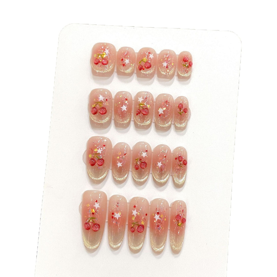 Decorative Glittery Press-On Nail Art Set
