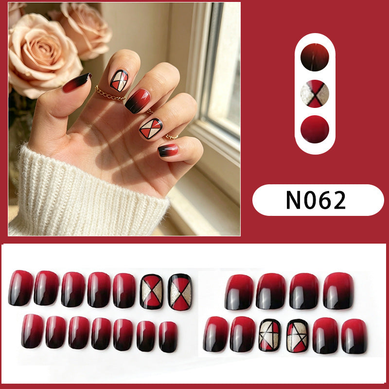 Geometric Pattern Press-On Nail Set