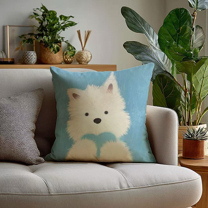 Plush Decorative Dog-Themed Throw Pillow