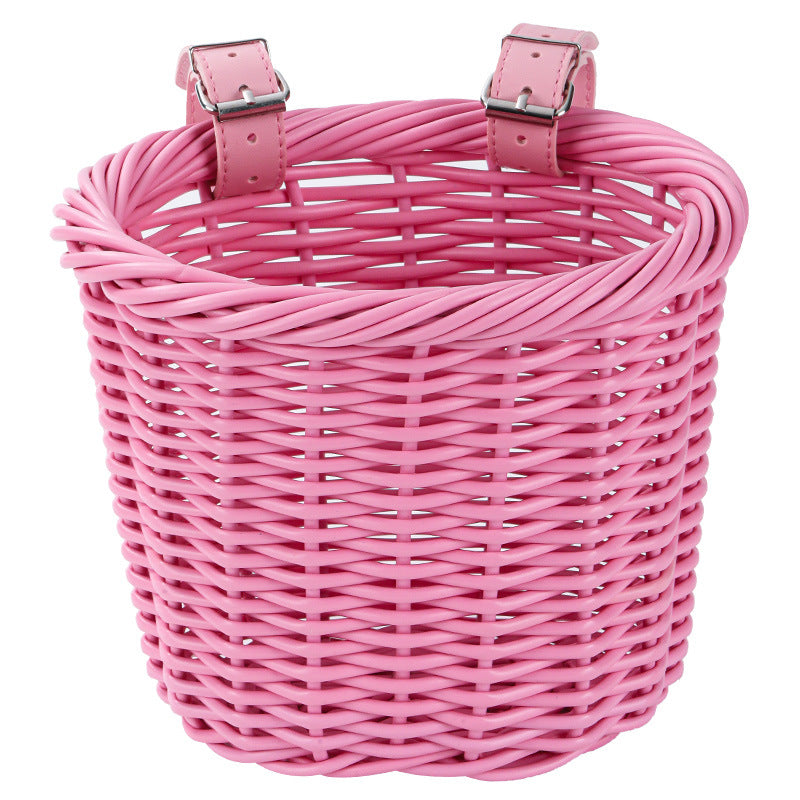 Woven Storage Basket with Adjustable Leather Straps Stornfield