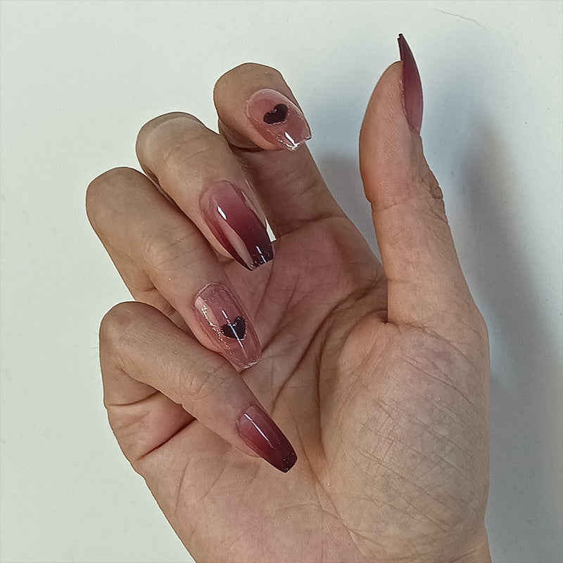 Artistic Ombre Nails with Hearts Stornfield