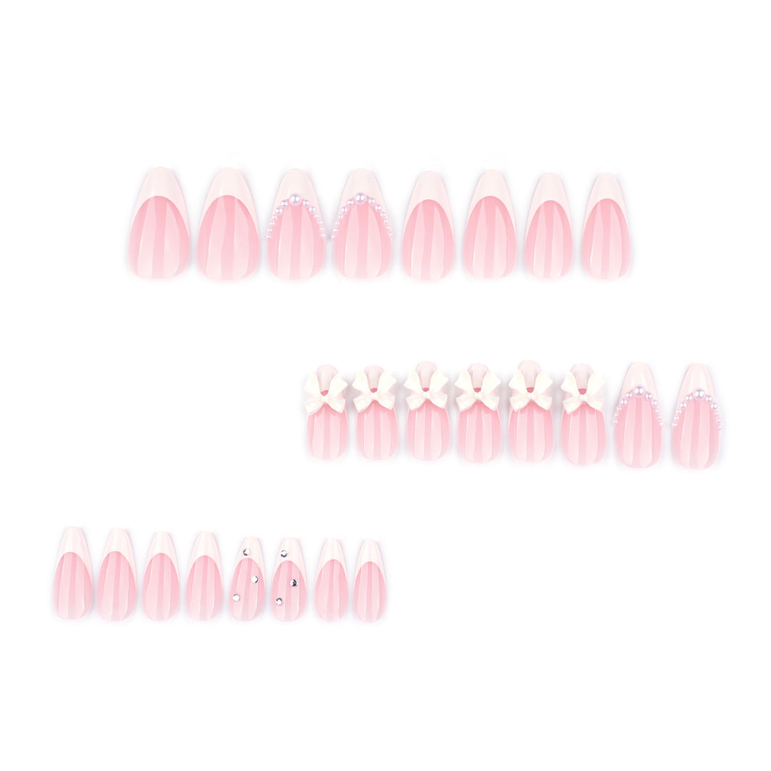 Artful stiletto nails with elegant flower embellishment Stornfield