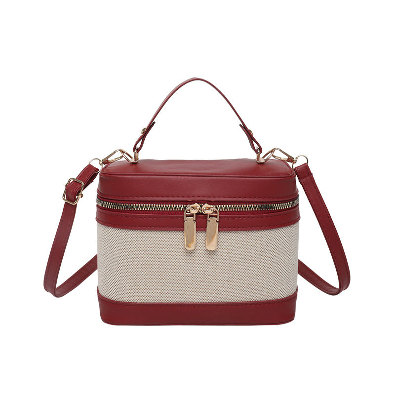 WoChic Leather and Fabric Crossbody Bag Stornfield
