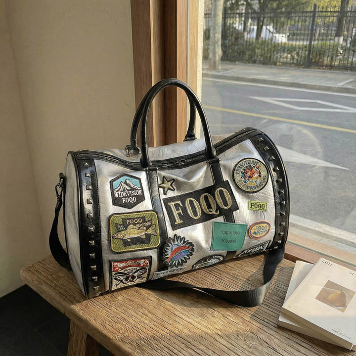 Stylish Patchwork Travel Duffel Bag Stornfield