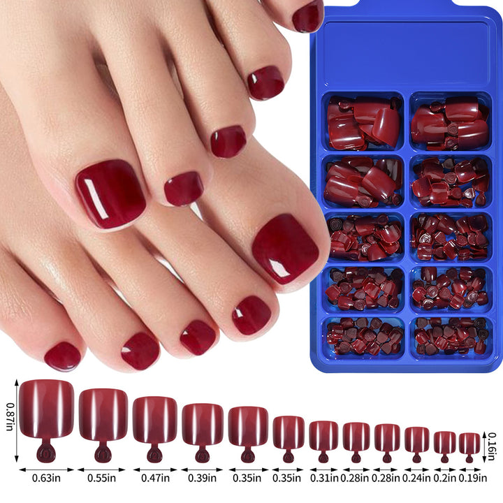 Full Coverage Gel Toe Nail Tips Set