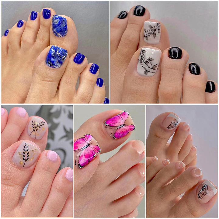Artistic Toenail Design with Divine Butterfly Design Stornfield