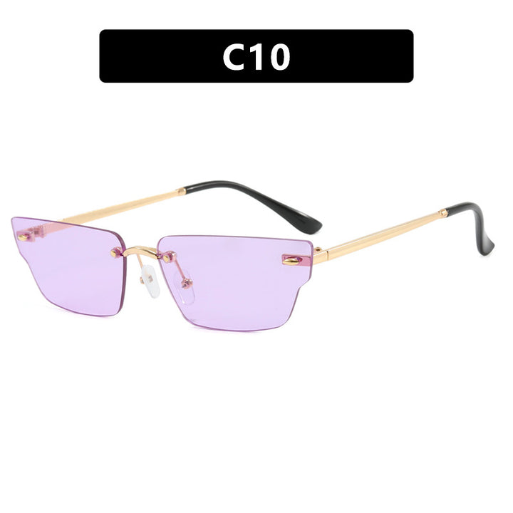 Women's geometric sunglasses with delicate frame and transparent lenses Stornfield