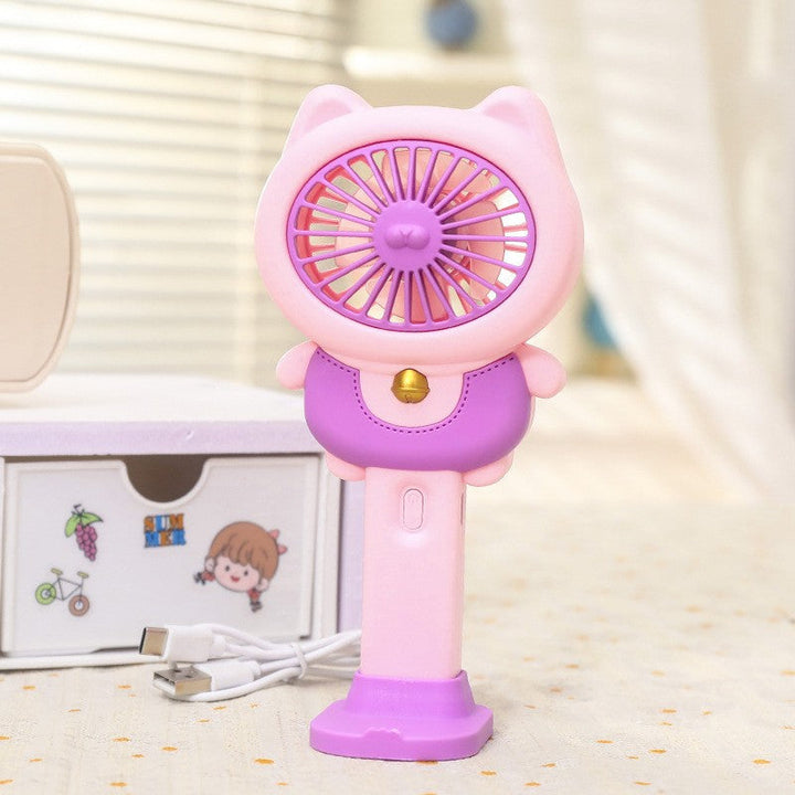 Women's Portable Mini Hand Fan with Animal Ears and USB Charging Function Stornfield