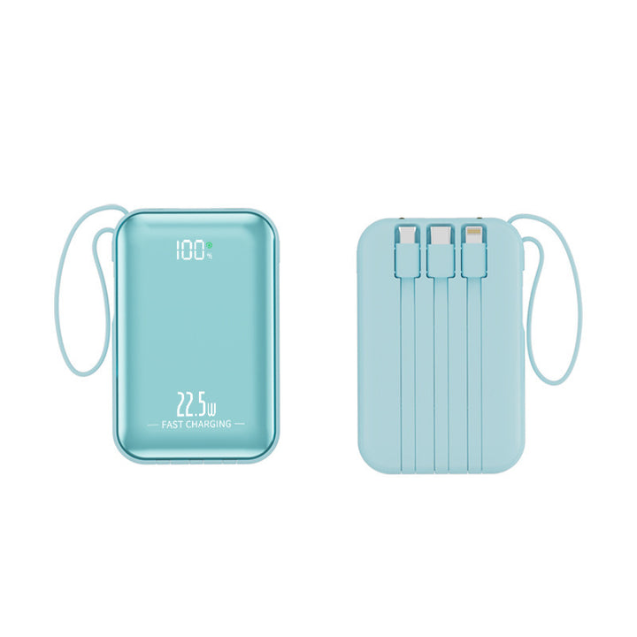 Portable power bank with fast charging and integrated cable system Stornfield