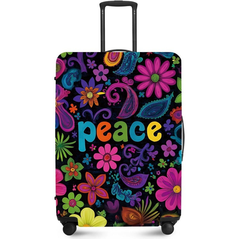 Unisex nan elastic suitcase cover with UV-resistant motif print and zip opening Stornfield