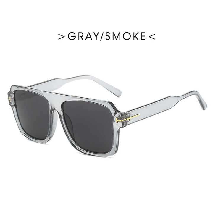 Women's square sunglasses with stylish, transparent frame Stornfield