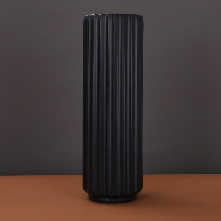 Tall Vertical Ribbed Decorative Vase Stornfeild