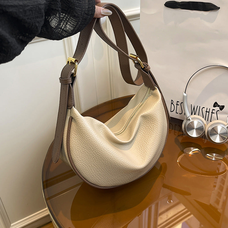 Textured Leather Sling Bag