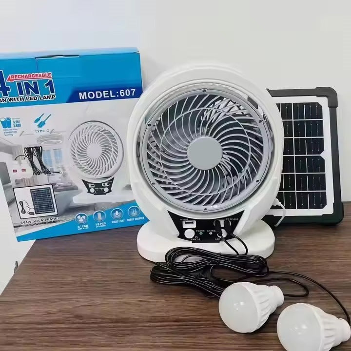 Ladies portable 4-in-1 solar fan with LED lamp Stornfield
