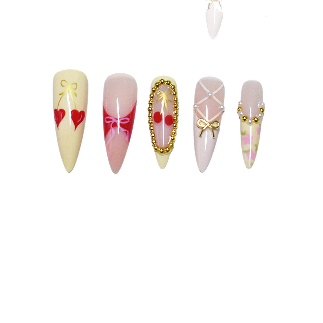 Colorful Artistic Press-On Nail Art Stornfield