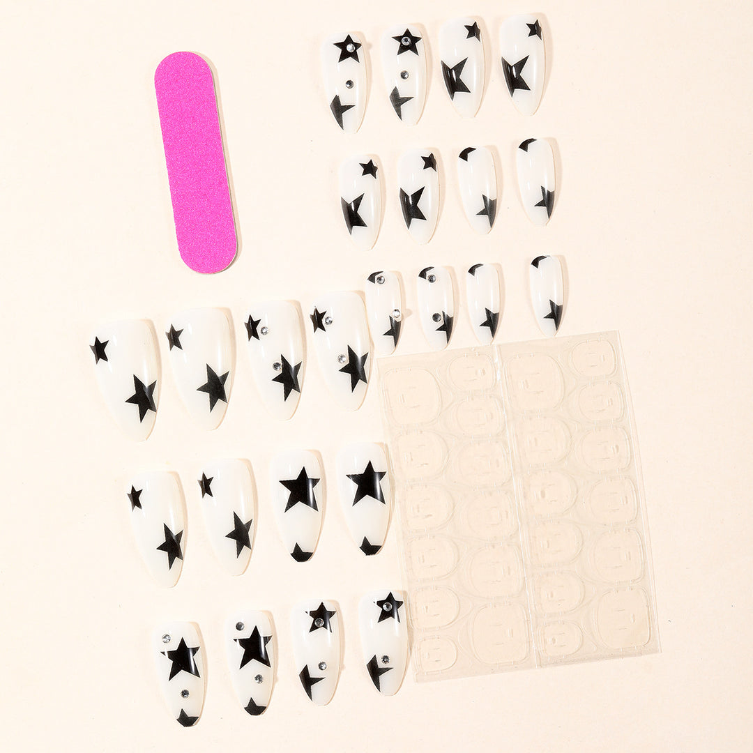 Star-Accent Stiletto Nail Art Extensions Stornfield