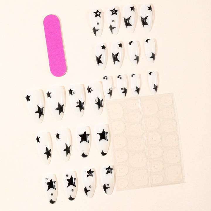 Star-Accent Stiletto Nail Art Extensions Stornfield