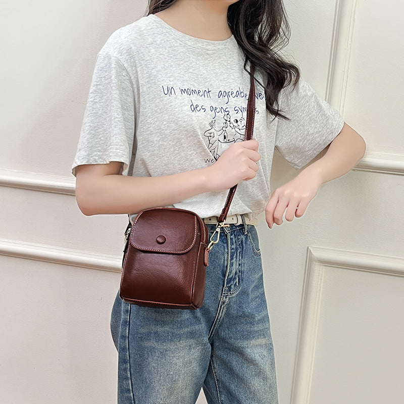 Vintage Leather Crossbody Bag