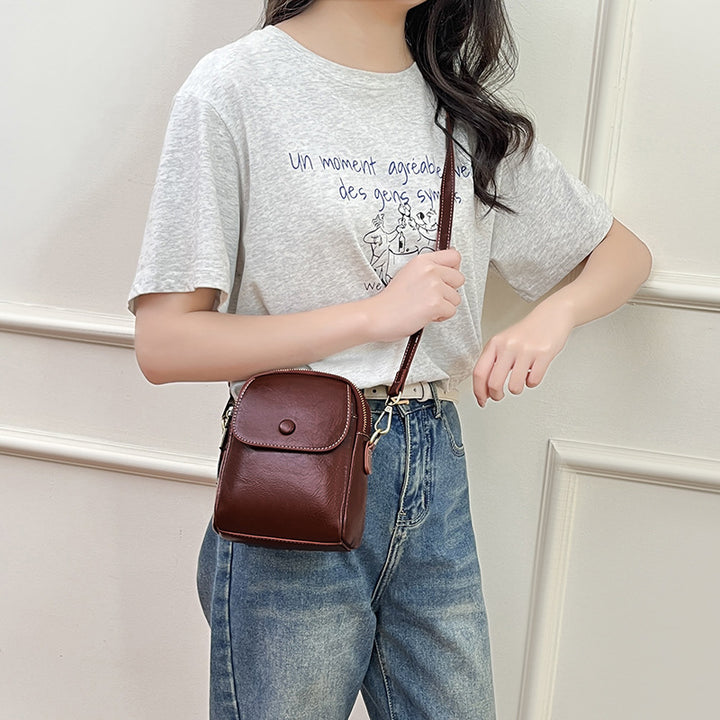 Vintage Leather Crossbody Bag