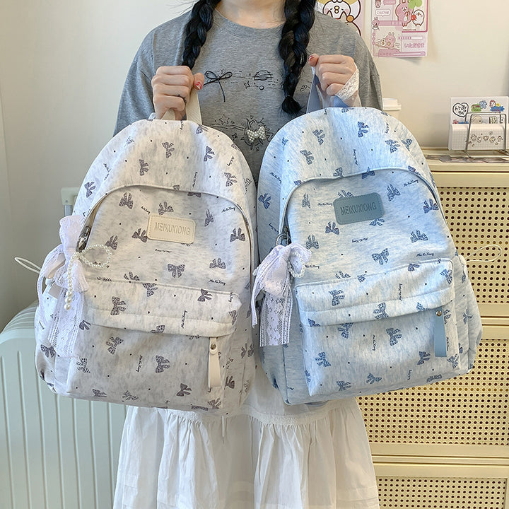 Stylish Butterfly Print Backpack Stornfield