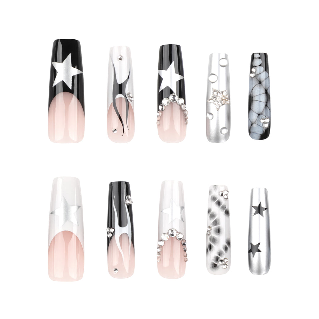 Artificial Nail Set with Glamour Accents Stornfield