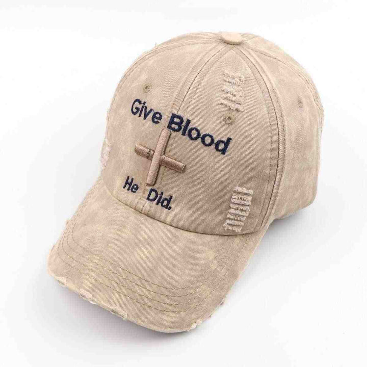 Women's Distressed Graphic Baseball Cap with Inspirational Message Stornfield