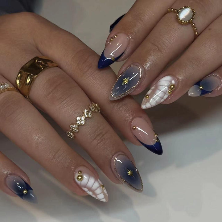 Artistic Starry Design Press-On Nails Stornfield