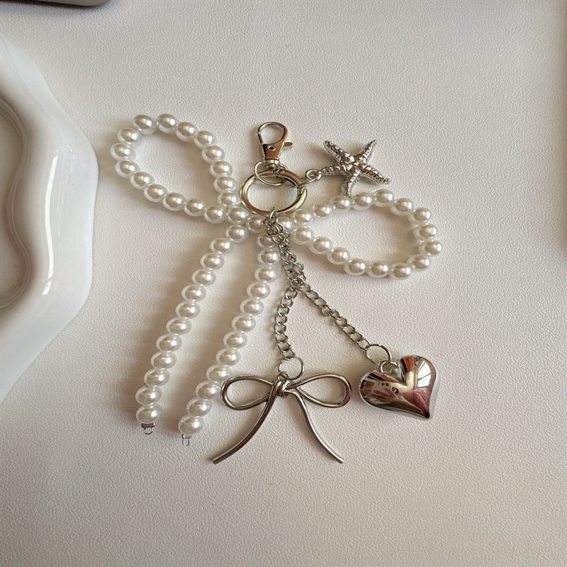 Elegant Pearl Charm Keychain Stornfield