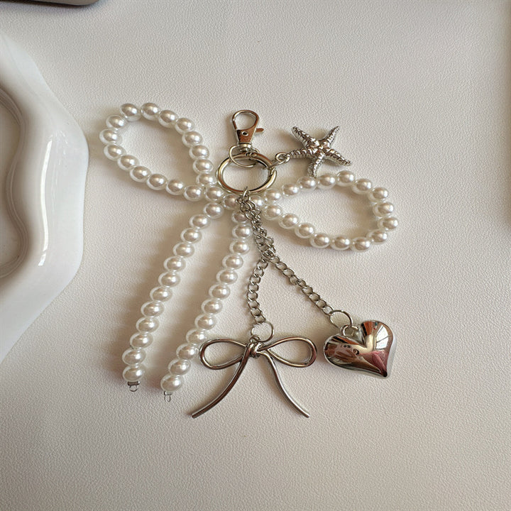 Elegant Pearl Charm Keychain Stornfield
