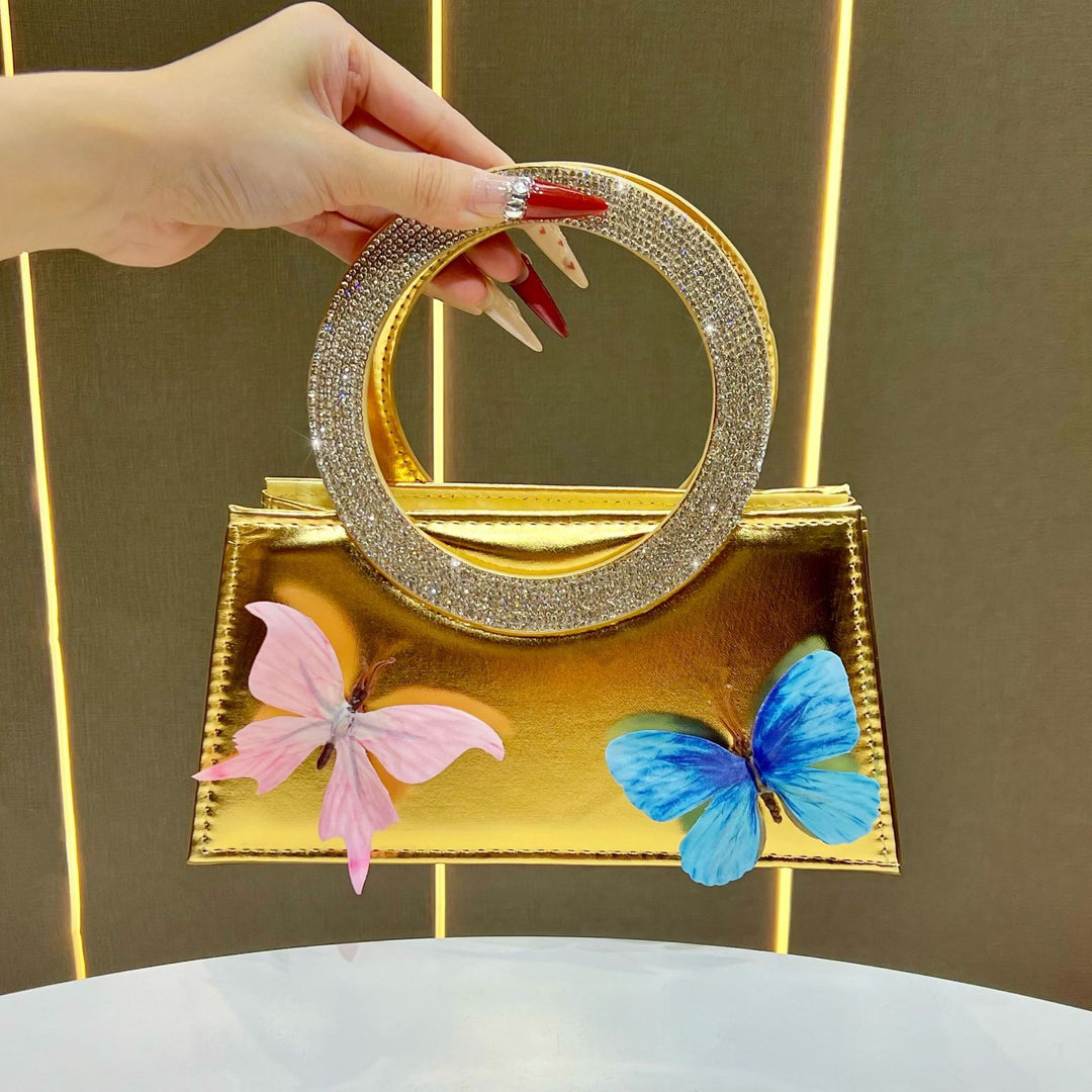 Artistic Butterfly Embellished Handbag