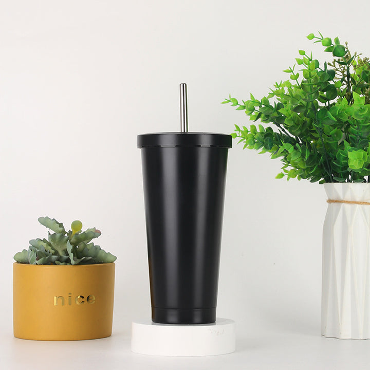 Women's stainless steel drinking cup with straw Stornfield