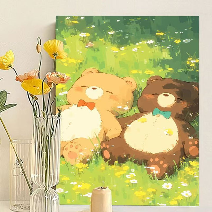 Cute Bear-Themed Art Canvas Print Stornfield