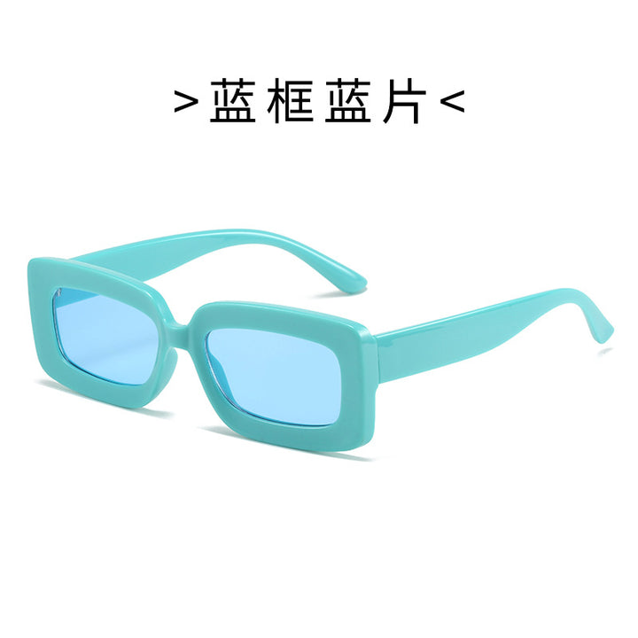 Women's Fashion Turtle Sunglasses with Rectangular Frame and Gradient Lenses Stornfield