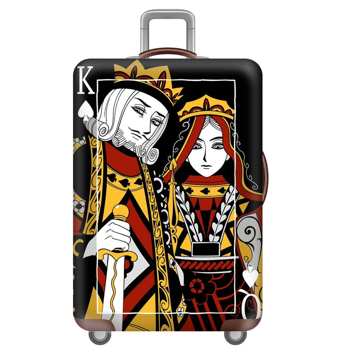 Unisex nan robust Hart shell trolley with lion portrait motif print, shock-resistant ABS polycarbonate shell, multi-wheeled chassis and TSA security lock Stornfield