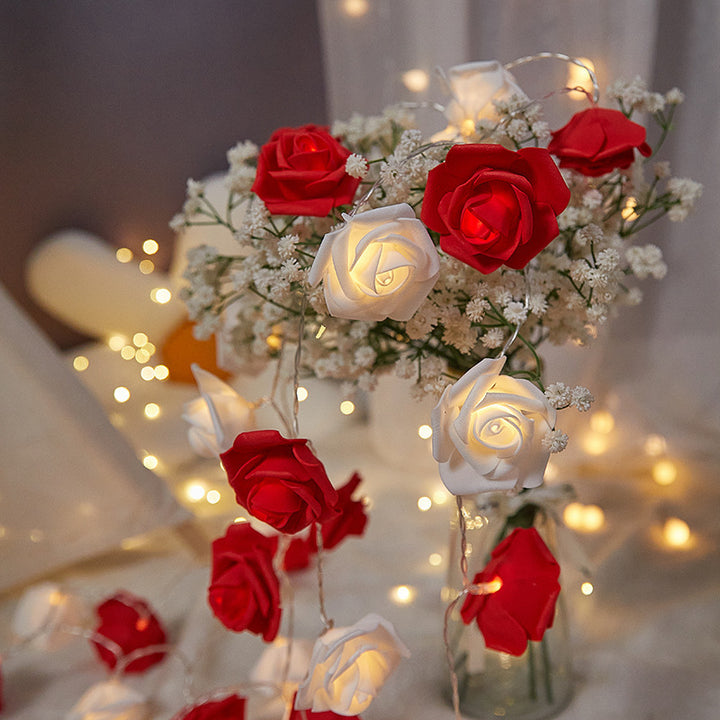 Decorative LED rose string lights Stornfield