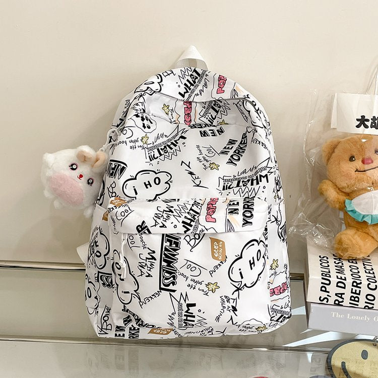 Backpack with Creative Graffiti Design Stornfield