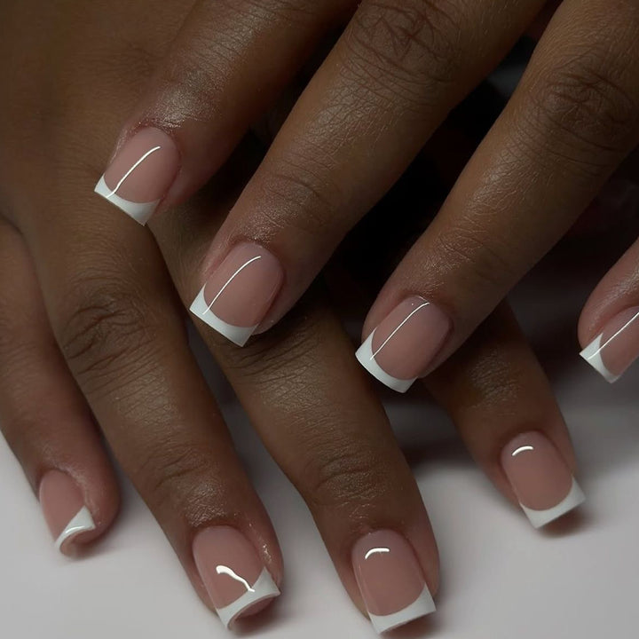 Elegant French Tip Press-On Nail Art Stornfield