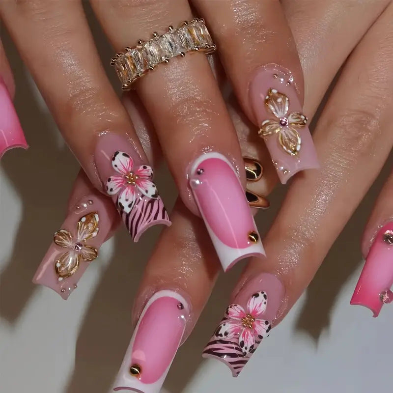 Floral Design Acrylic Nail Art Stornfield