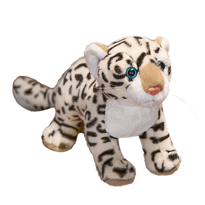 Plush Snow Leopard Bag Charm with Soft Faux-Fur and Detachable Strap Stornfield
