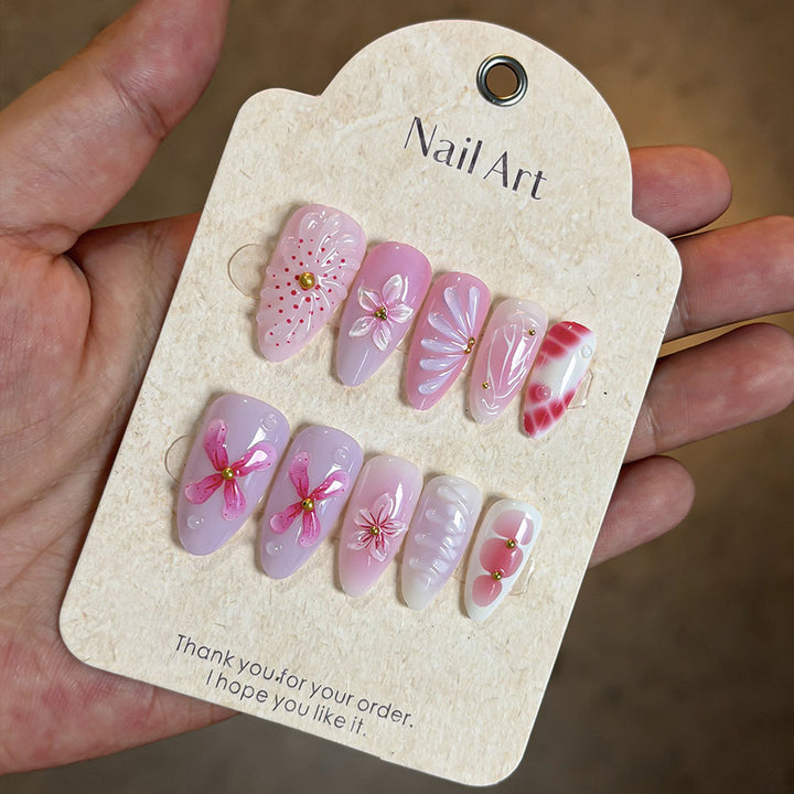 Artistic Floral Press-On Nail Collection Stornfield