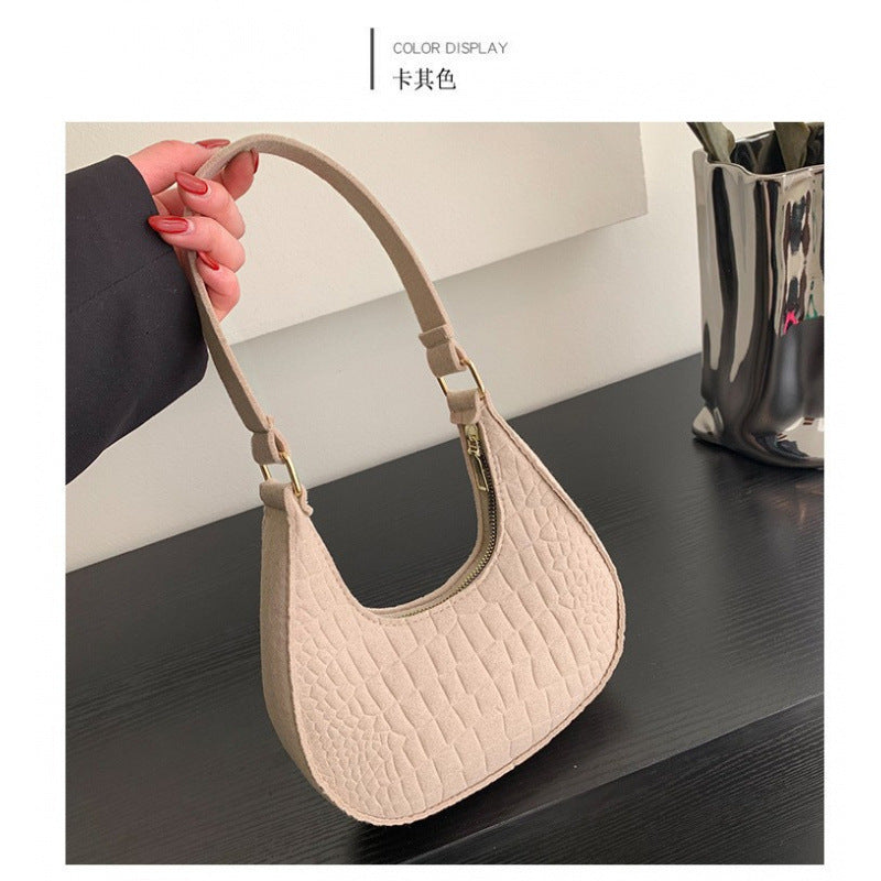 WoCrocodile Texture Handheld Hobo Bag Stornfield