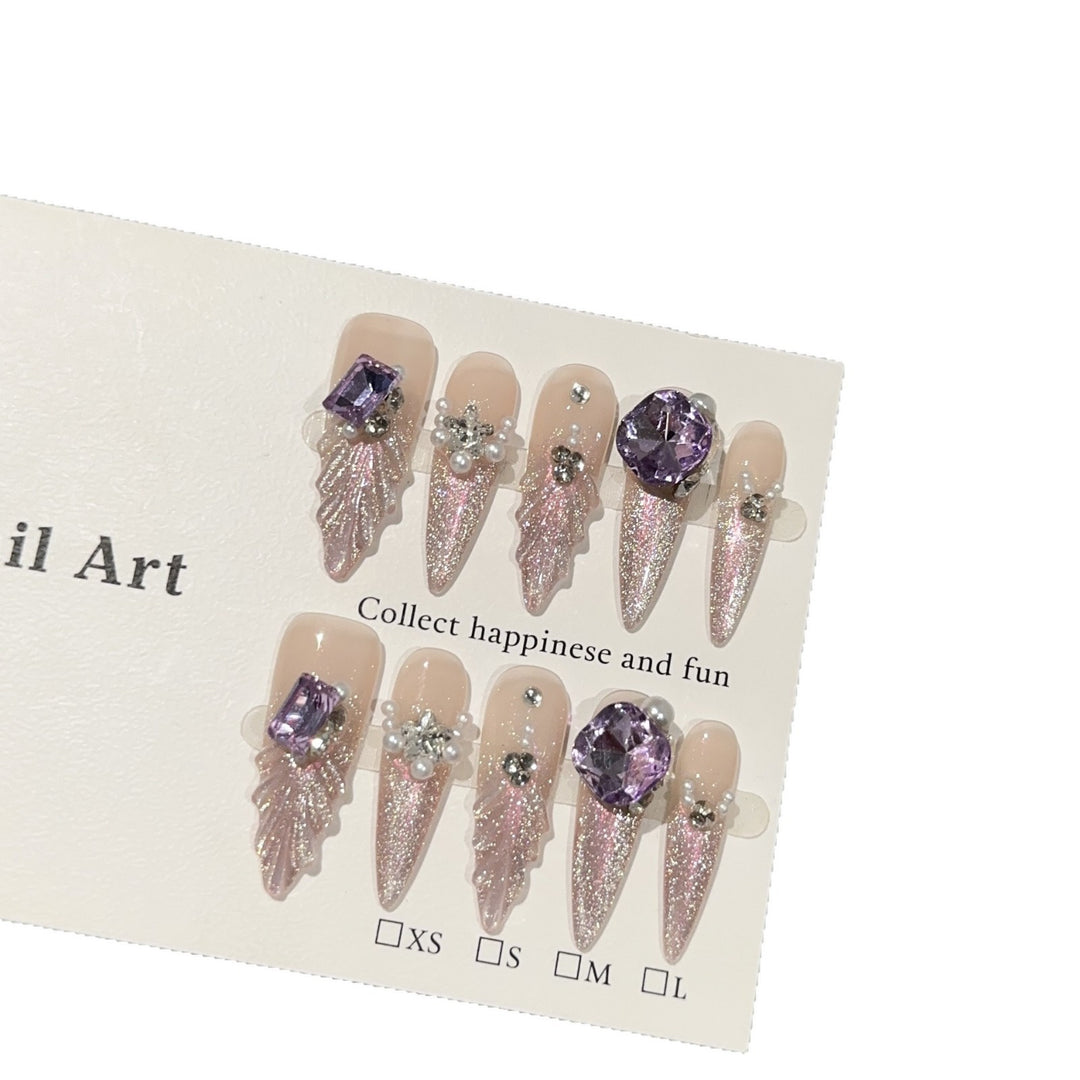 Glamorous Glittering Press-On Nail Art Set