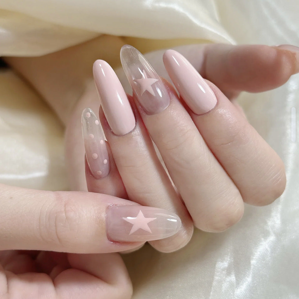 Decorative Press-On Nail Art Set with Cute Bow Accents Stornfield
