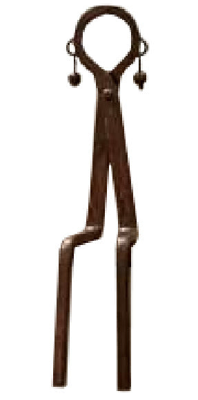 Vintage metal tongs