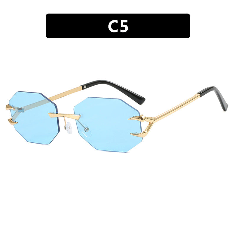 Women's geometric sunglasses with modern metal frame Stornfield