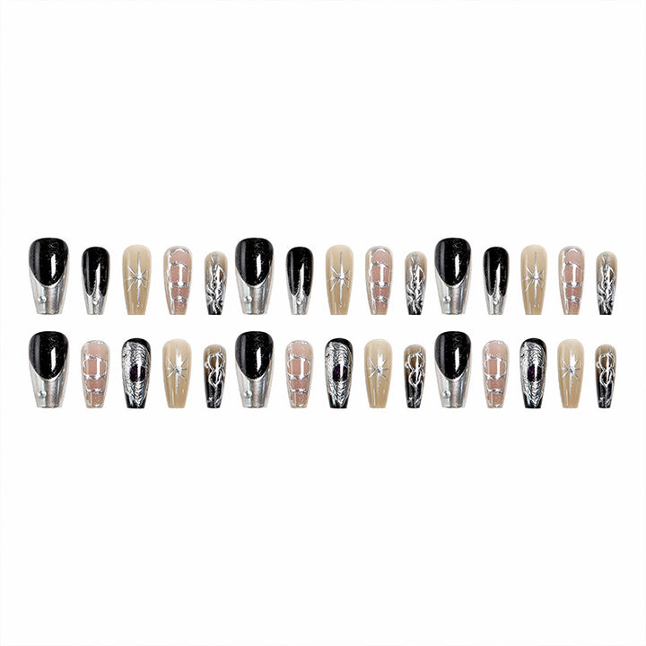 Artful nail tips with elegant patterns Stornfield